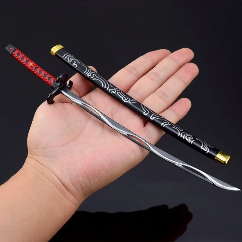 Lame de coupe-vent en métal, 26cm, arme à maillons, katana, modèle de sécurité, ornements de samouraï, épée, cadeau, collection de jouets pour garçons