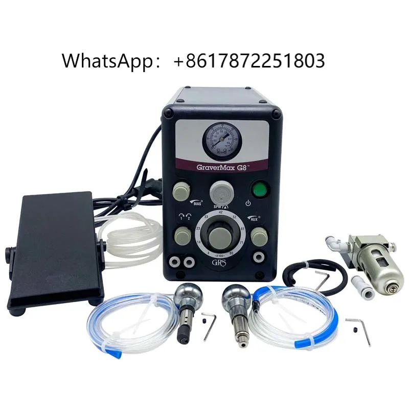 

GraverMax G8 Pneumatic Engraver 400-800RPM Quick Setup Machine Hand Engraving Stone Setting Tools for Jewelry Jewelry Equipment
