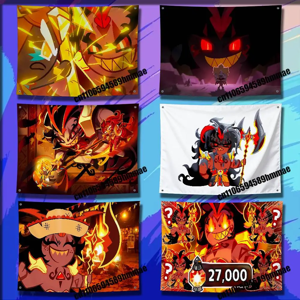 

For Burning Spice C-Cookie Run Flag 50*70cm 60*90cm 80*120cm 100*150cm 150*200cm Camp Wall Banner Tapestry Cover