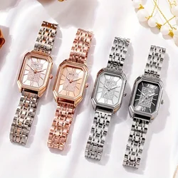 Square Vintage Women's Steel Strap Watch Fancy Women Watches Jewelry Sophisticated And Stylish Women Watch