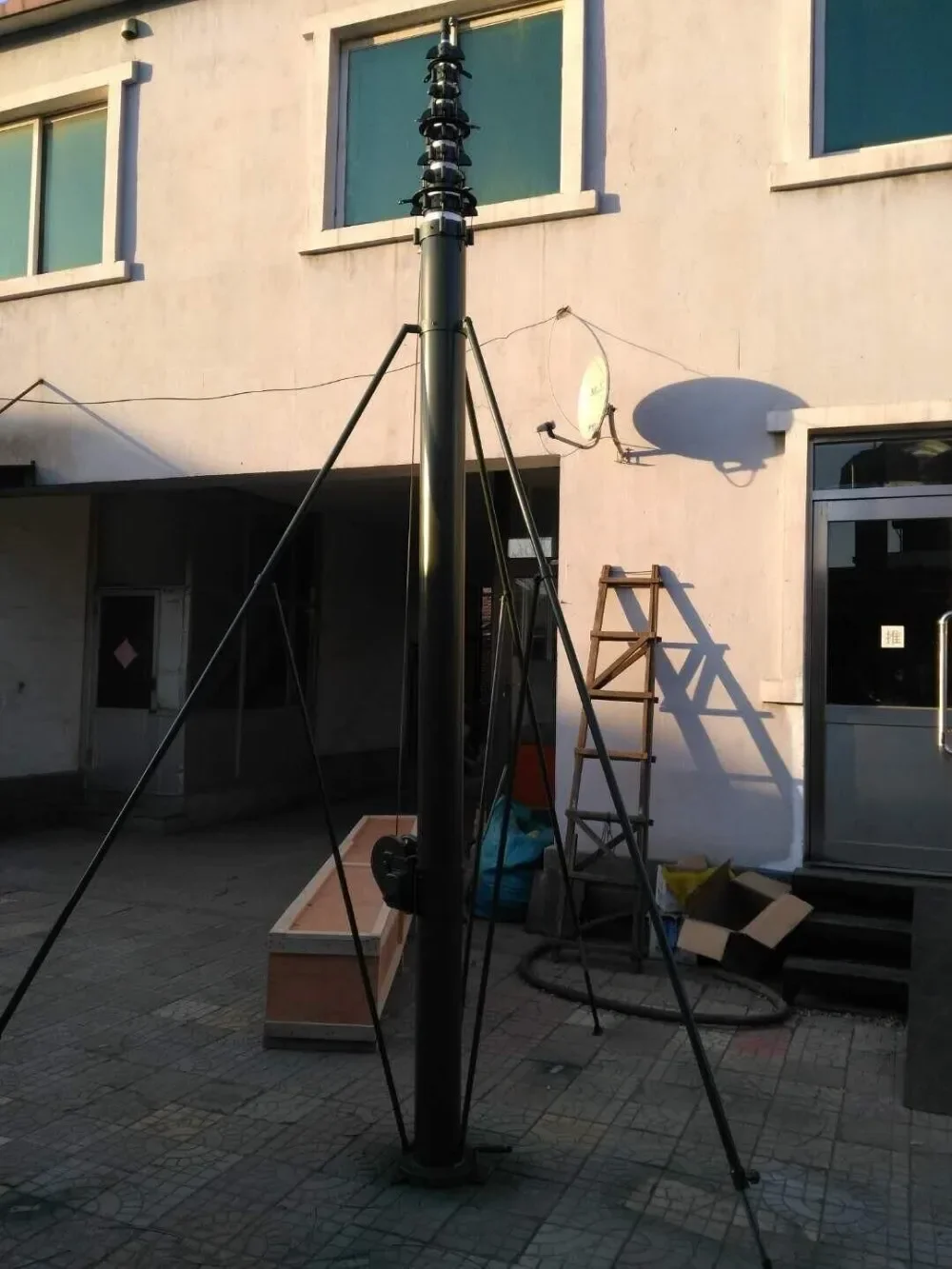 30m mobile antenna telescopic mast for telecommunications