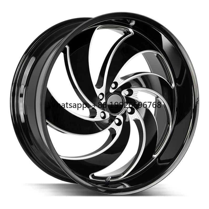 

26/24 Inch Aluminum Alloy 6*139.7 Black Passenger Car Wheels for F150 Expedition Mark LT Off-road Pickup Deep Dish