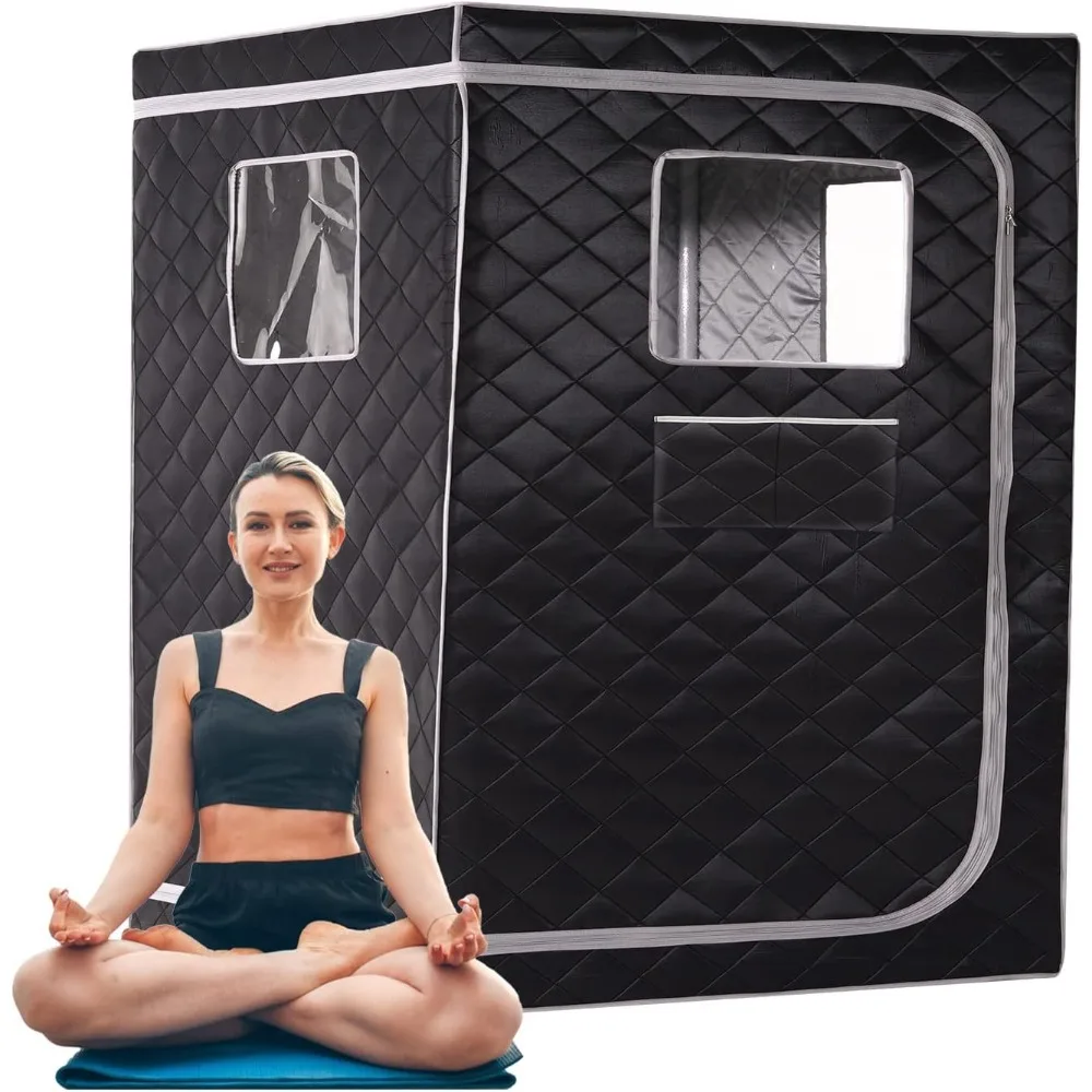 Full Size Steam Sauna Tent, Portable Whole Body Home Spa Room Large Space, Steamer NOT Included 47.28