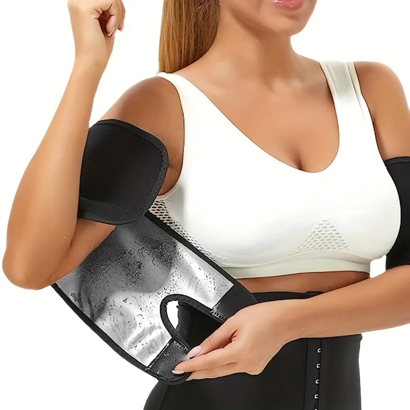 

1 paiMen's and Women's Sauna Arm Shaping Set: Arm Compression Bands for Sports Training and Exercise, Sweat-Inducing Arm Sleeves