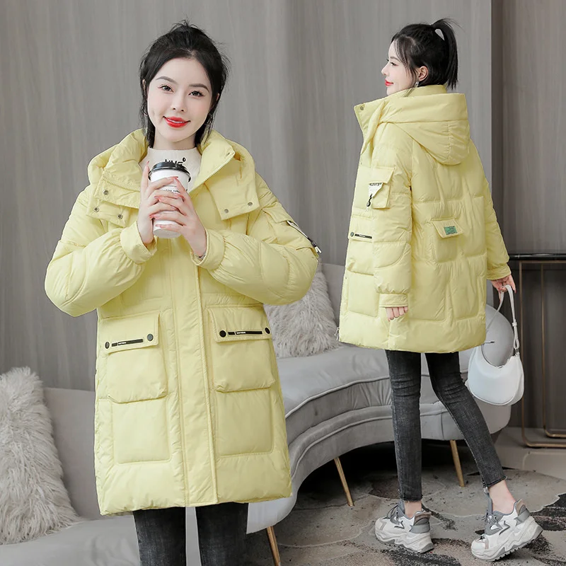 

2022 New Winter Jacket Women Coat Long Parkas Female Hooded Thick Warm Jackets Cotton Padded Parka Windproof Casual Student Coat