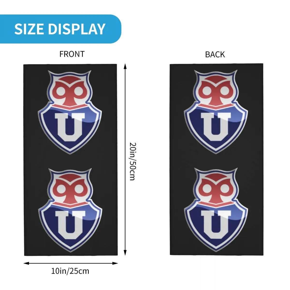 Universidad De Chile From Chile Bandana Neck Cover Print Santiago Mask Scarf Multi-use Headband Cycling Unisex Adult All Season