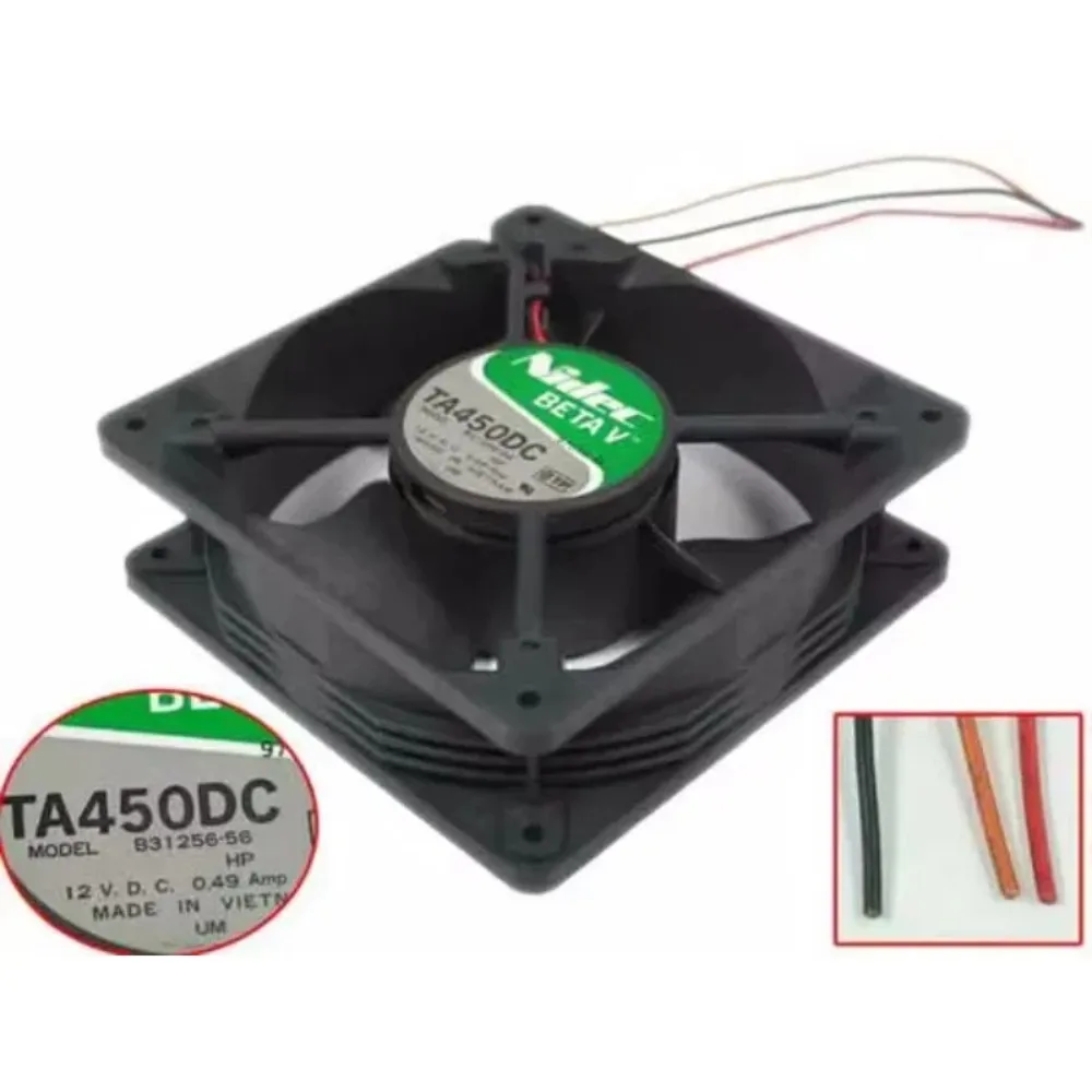 

Nidec TA350DC B31256-56 Cooling Fan DC 12V 0.49A 120x120x38mm 3-Wire
