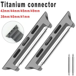 Titanium Adapter Connector for Apple Watch Band Ultra 2 49mm 45mm 44mm 41mm 42 38 40mm Pin for IWatch 9 8 7 6 5 4 SE Accessories