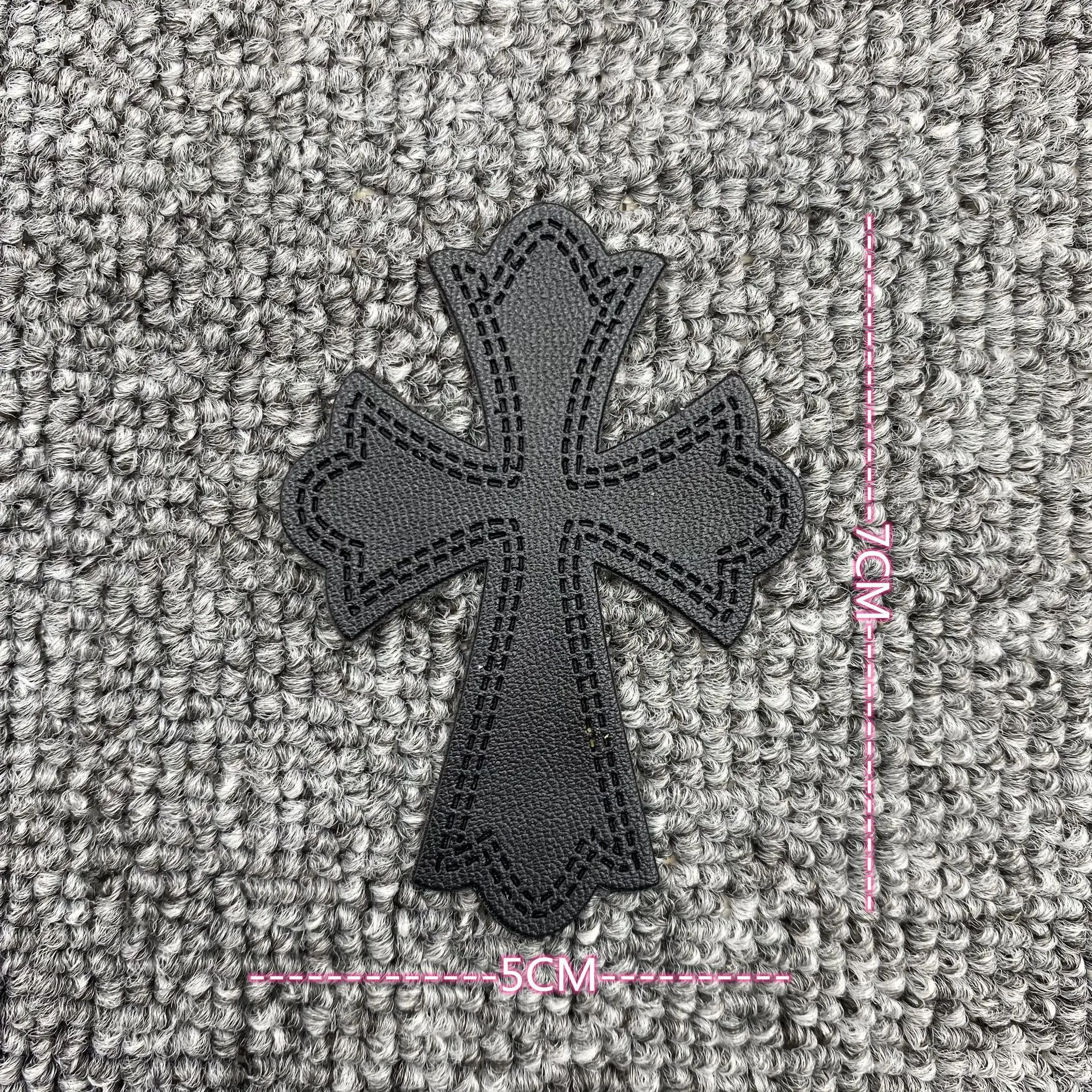 Black Cross Gothic Vintage Artistic Retro Luxury Handmade Patches for Clothing, DIY Decoration for Craft Jeans Hats Sew-on