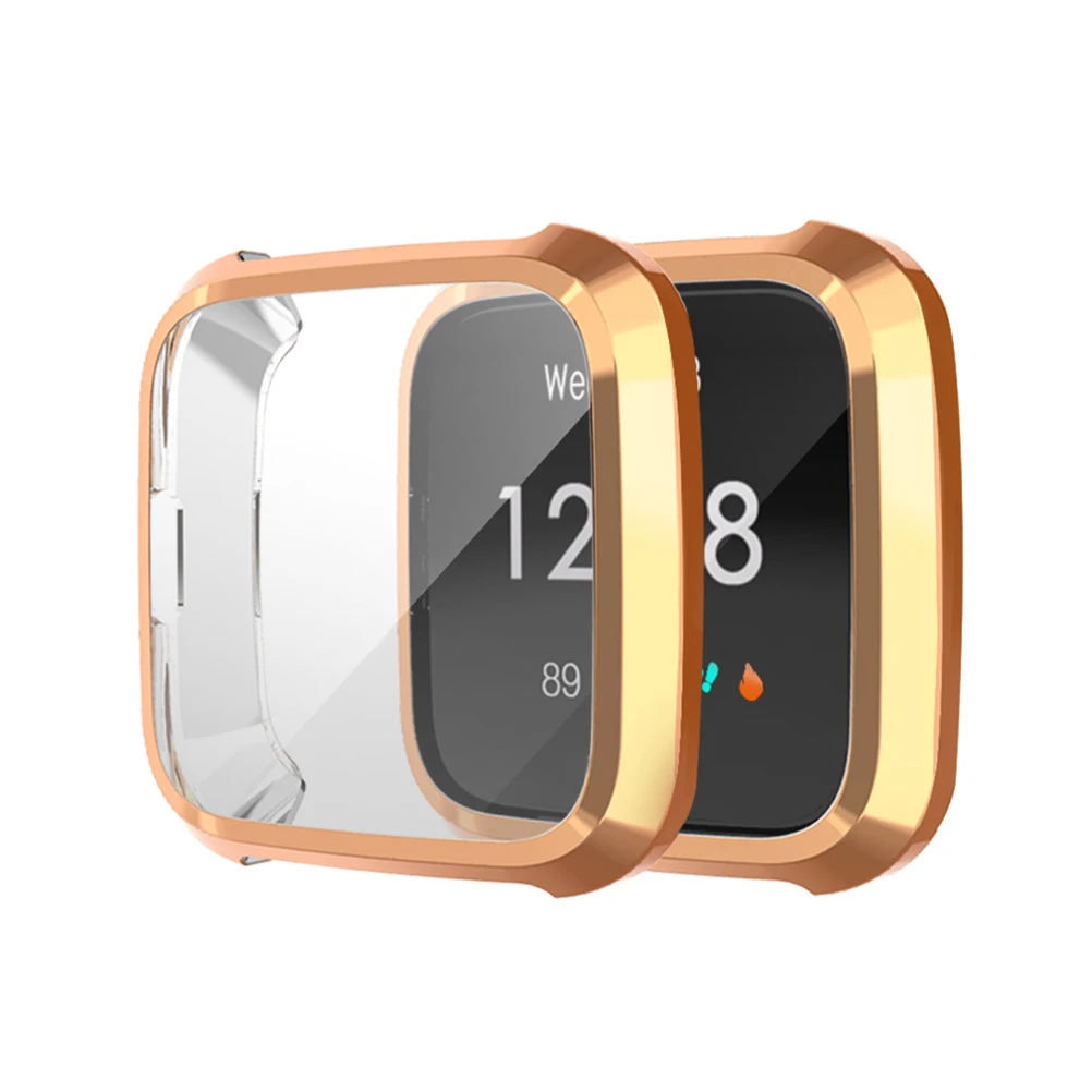 

Watch Protective Frame Cover Tpu Durable Anti-Scratch Luxury Protective Shell Bumper Case Compatible for Fitbit