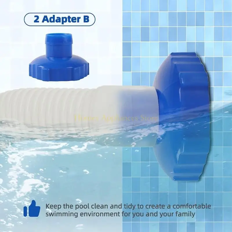 D0AB Pool Skimmer Adapters متوافقة مع 28000e Skimmer Wall Mount Hose Adapter Poolming Pool Connector Small Filter Adapter
