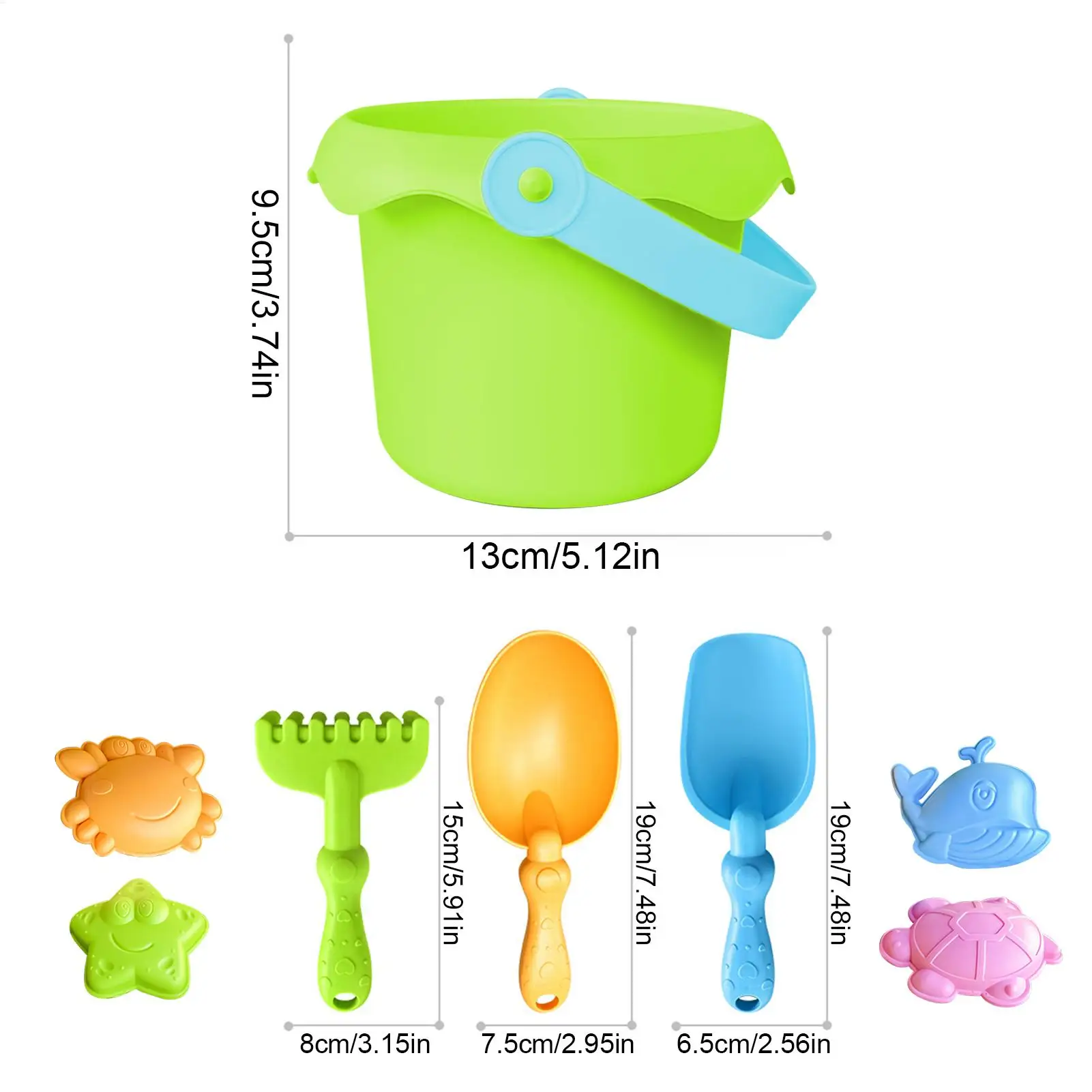 Beach Toys Set Kids Sand Toys For Beach Hot Weather Supplies Portable Sandbox Castle Building Kit For Kindergarten Indoor