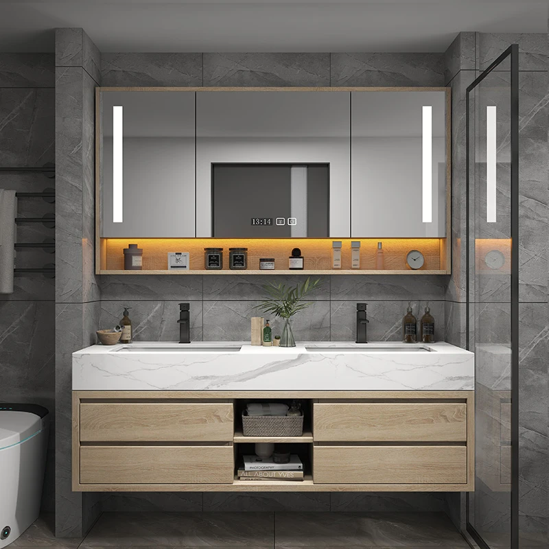 Beauty Decoration Bathroom Cabinet Wooden Chinese Style White Fashion Interior Creative Cupboard Simple Gabinete Home Products