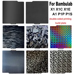 Build Plate for Bambu Lab X1 P1P A1 PEI Sheet PEO pey Smooth X1C PET Carbon Sheet PEI for Bamboo lab x1c Bambulabs P1s a1 Plate