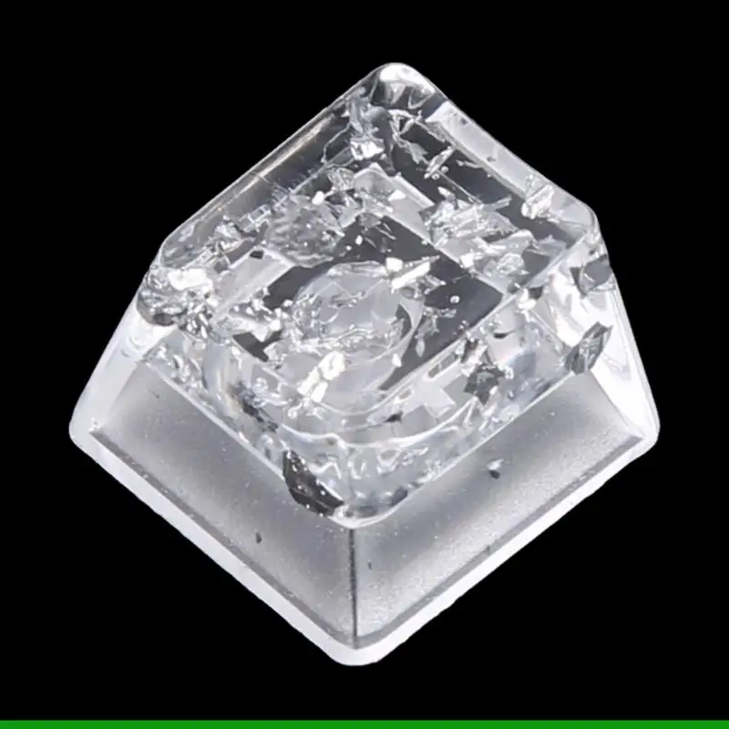 U55C Transparents Silver Foil Resins Keycap Mechanical Keyboards Keycap R4s OEM Profile