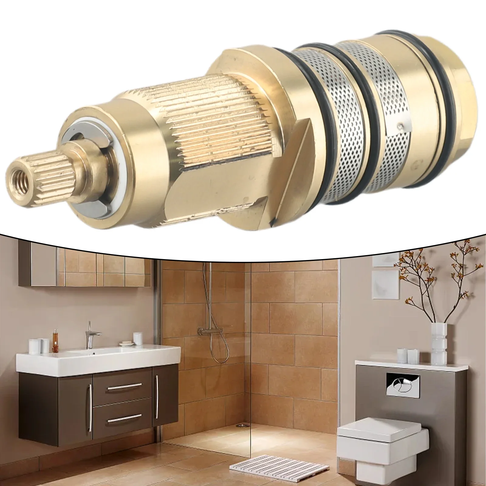 1PCS Thermostatic Spool Brass Shower Mixer Valve Bar Repair Cartridge Replacement Accessories Bathroom Parts Home Renovation