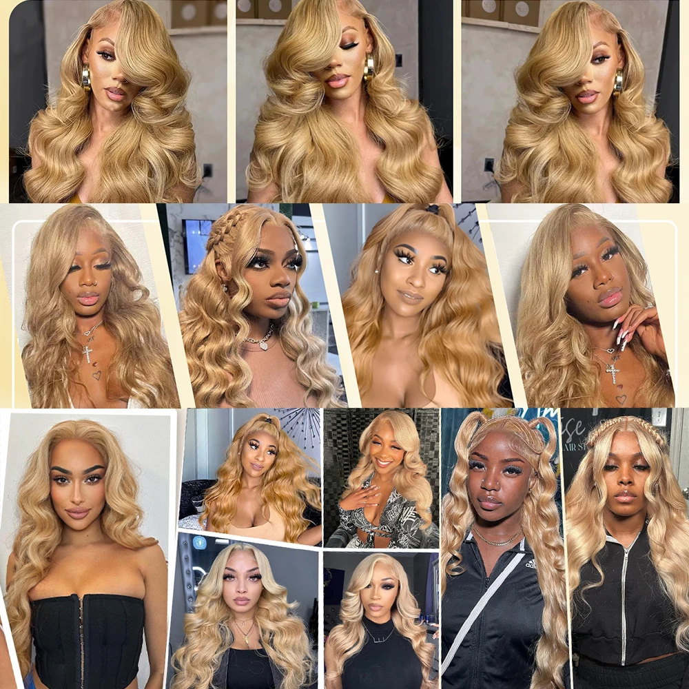 10A Brazilian Body Wave Human Hair Bundles 27 Colored Blonde Bundles Human Hair 1/3/4 Bundle Deals Tissage Human Hair Extentions