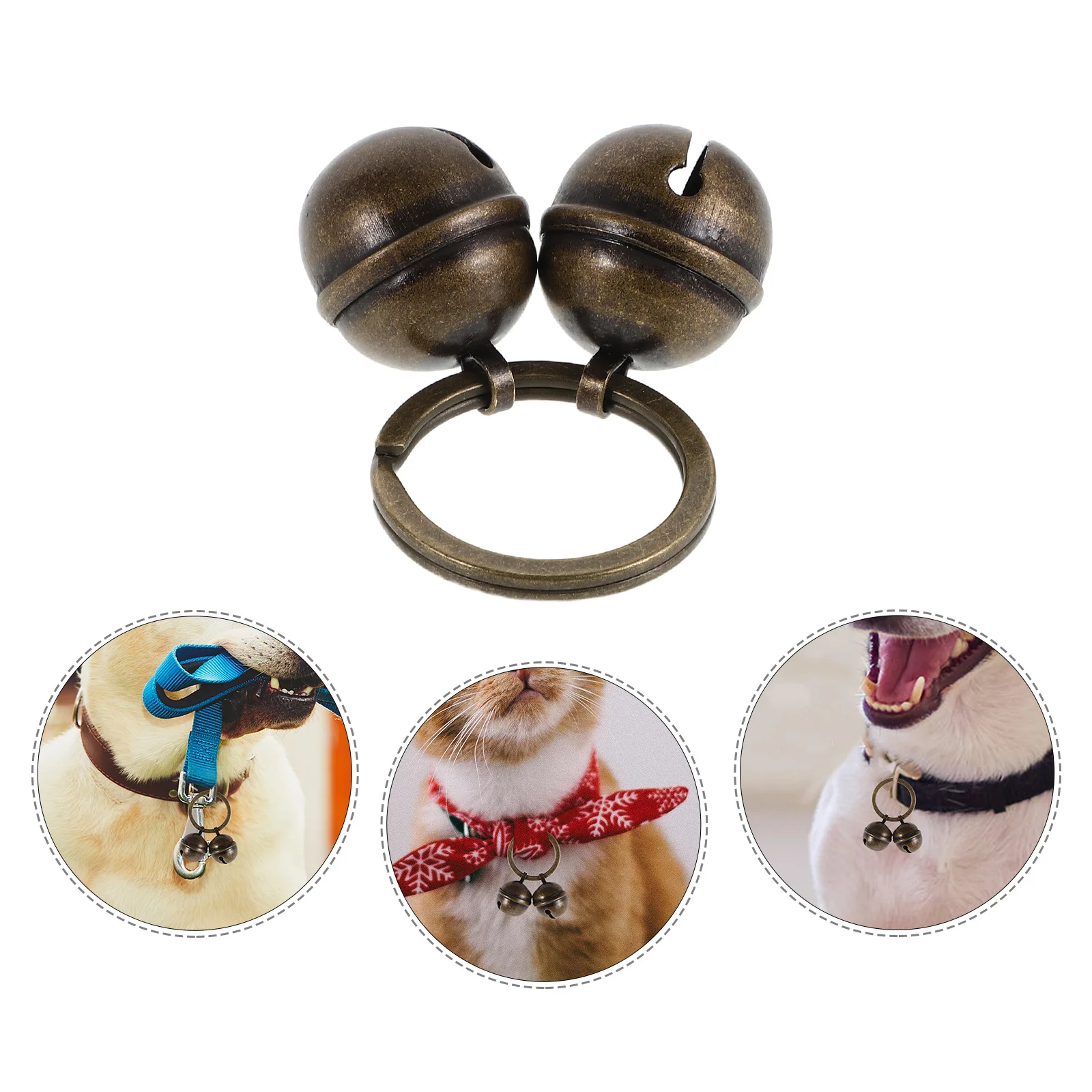

Pet Collar Bells 1Set Crafted Metal Compact Multi-Function Delicate Cat Dog Accessories Hanging Dog Collar Bells