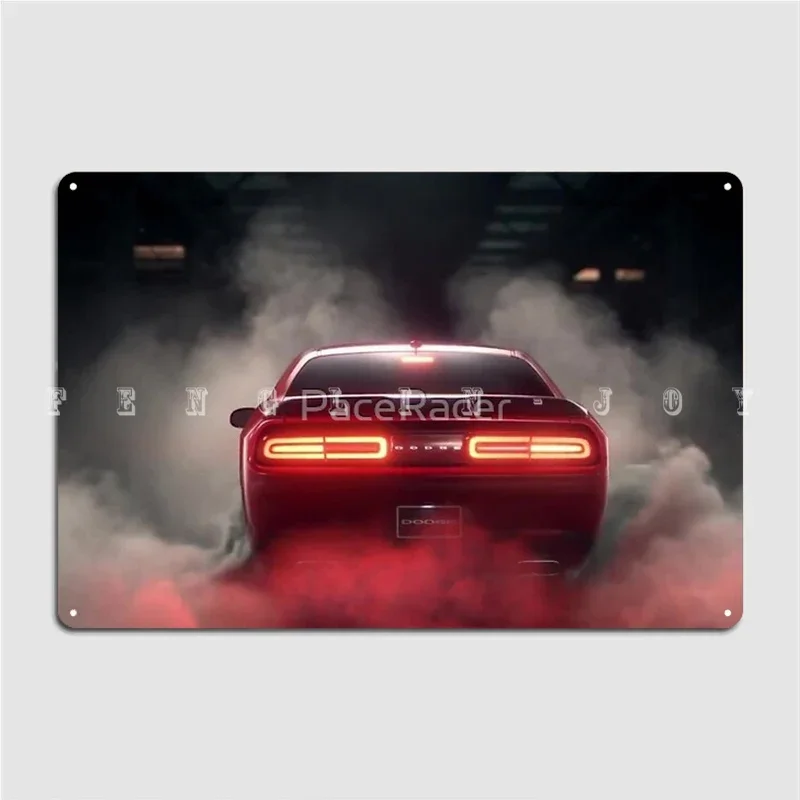 Challenger Burnout Poster Metal Plaque Home Vintage Wall Decor Pub Tin Sign Posters