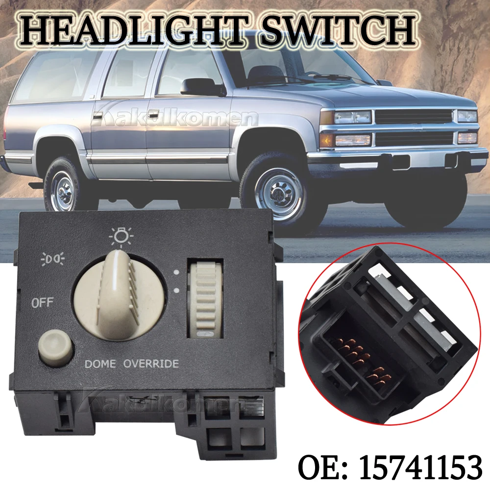 93443101 Head Light Fog Lamp Column Switch fit For GMC Tahoe Suburban Silverado Sierra 15741153 1995 1996 1997 1998 1999-2000