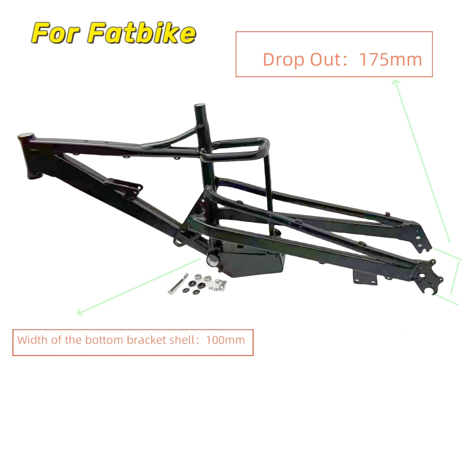 

Mustang Mountain Frame With Suspension with 175mm dropout for fatbike ,Our Exclusive Customized