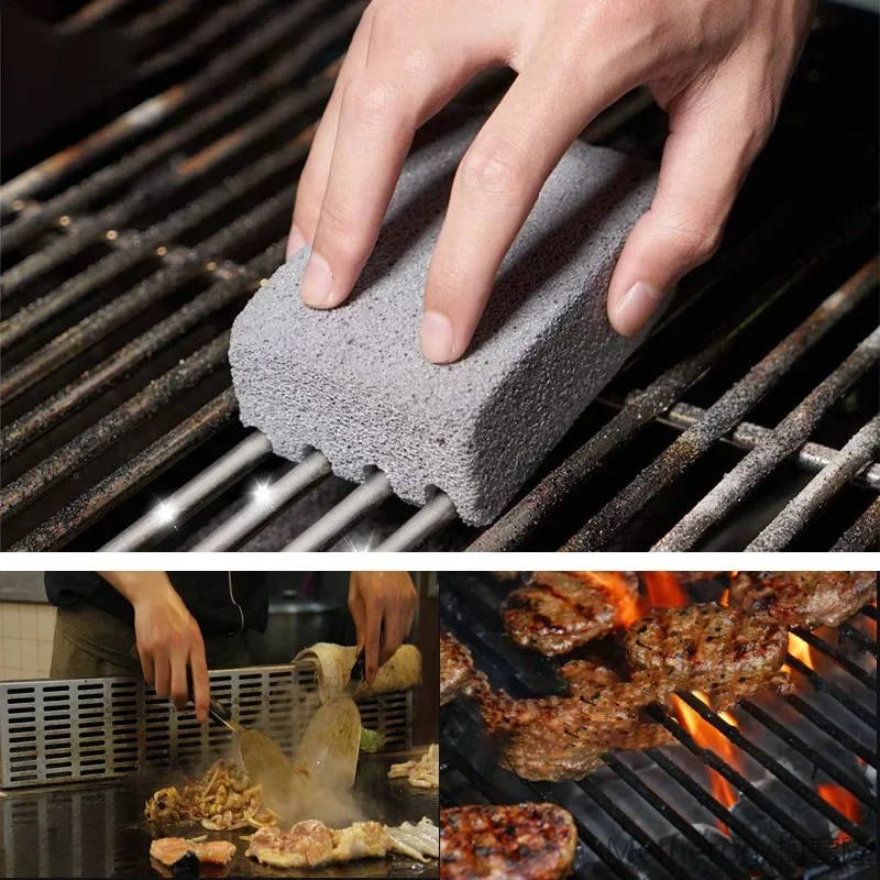 BBQ Grill Cleaning Brick Block Grill Stone Racks Stains Grease Cleaner BBQ Tools For Kitchen Gadgets Cleaning Brush