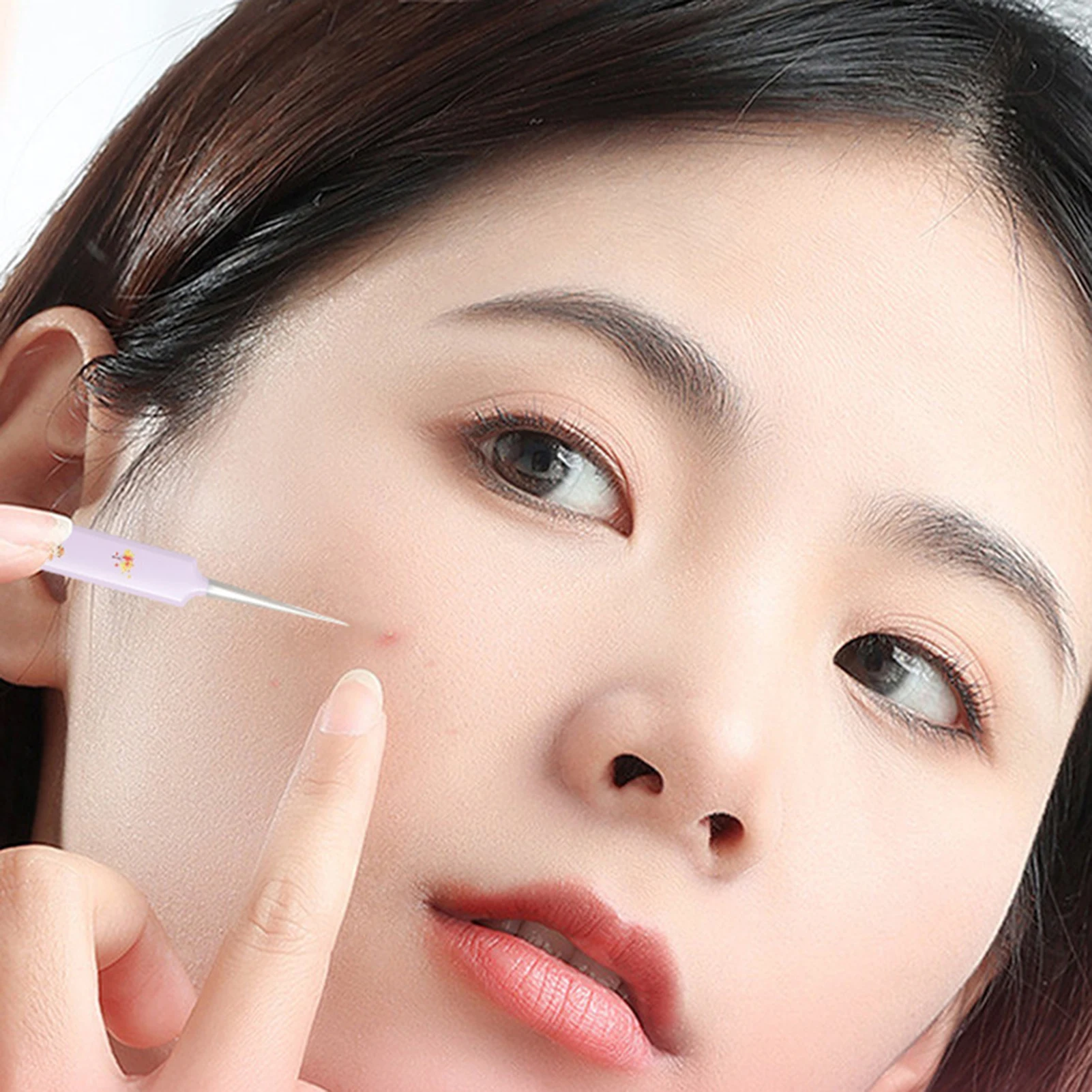 Kit di strumenti per la rimozione di punti neri in acciaio inossidabile per il viso Set di pinzette per estrattore di comedoni preciso Strumenti professionali per la pulizia dei pori