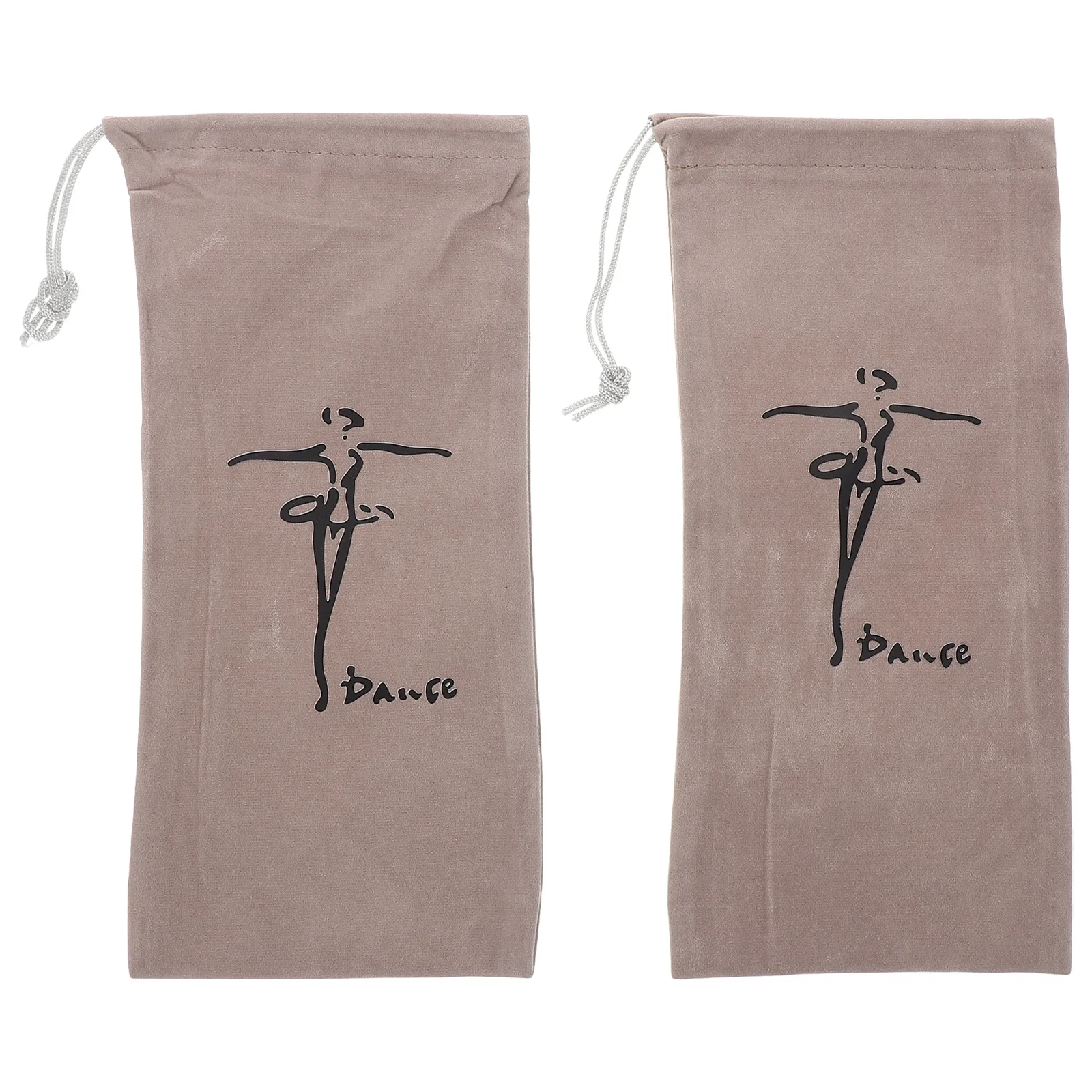 

2Pcs Dance Shoe Storage Bag Ballet Latin Pointe Shoes Drawstring Pouches Travel Organizer Stylish Durable Design