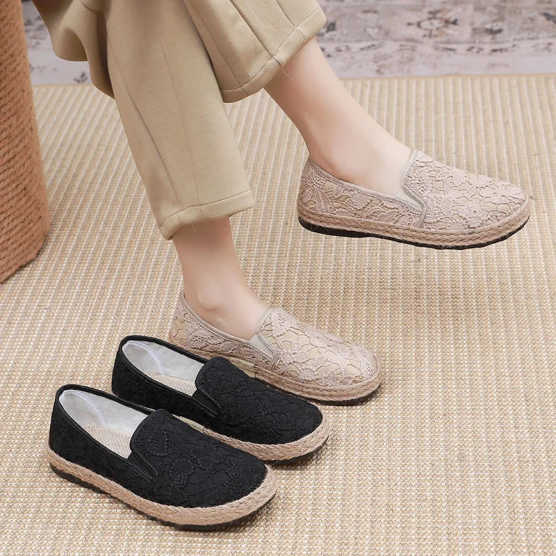 

2025 New Fisherman Shoes, Women's Cotton and Linen Shoes, Comfortable Flat Women's Casual One-legged Lazy Women's Single Shoes