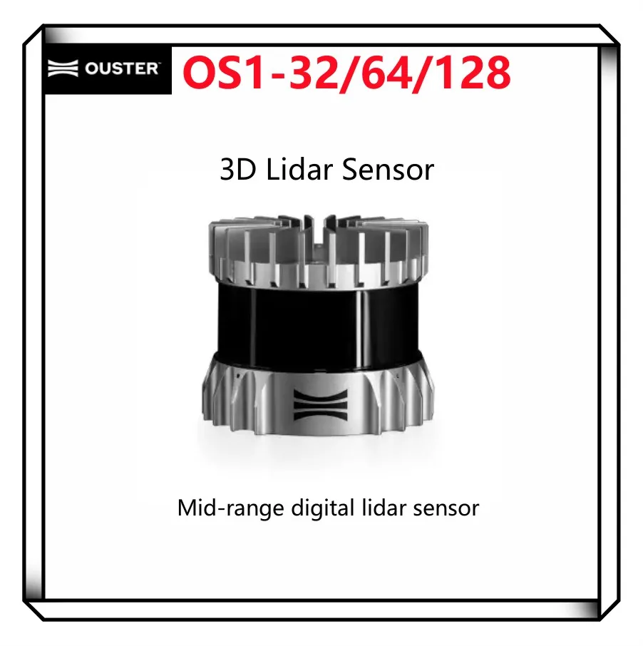 REV7 OUSTER OS1 32 64 128 ช่อง 3D LIDAR SENSOR OS1 กลางดิจิตอล LIDAR SENSOR