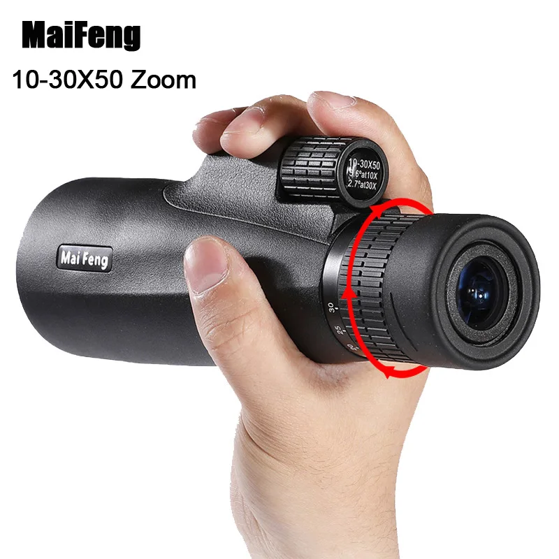 

Maifeng 10-30x50 Monoculars Telescope Zoom Bak4 Prism HD Optics Powerful Binoculars Night Vision Waterproof For Camping Hunting
