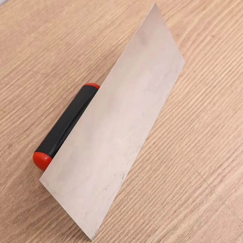 مجرفة تجصيص مفيدة من الفولاذ المقاوم للصدأ، مقبض بلاستيكي، تصميم مريح، أداة كشط مجرفة أسمنتية، أعمال التجصيص