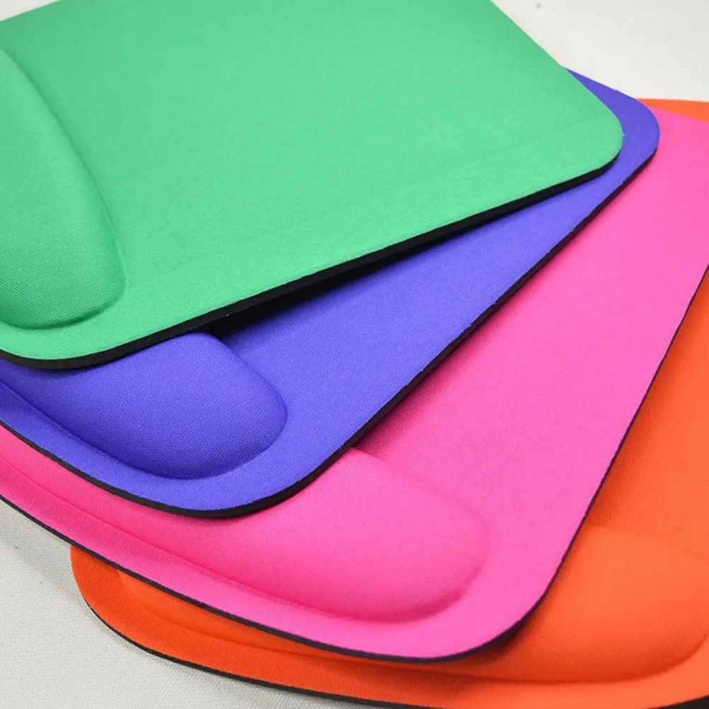 Rubber Wrist Support Mouse Pad Ergonomic Pop Up Design Reduces Wrist Fatigue Accurate Tracking Non Slip Mat Orange