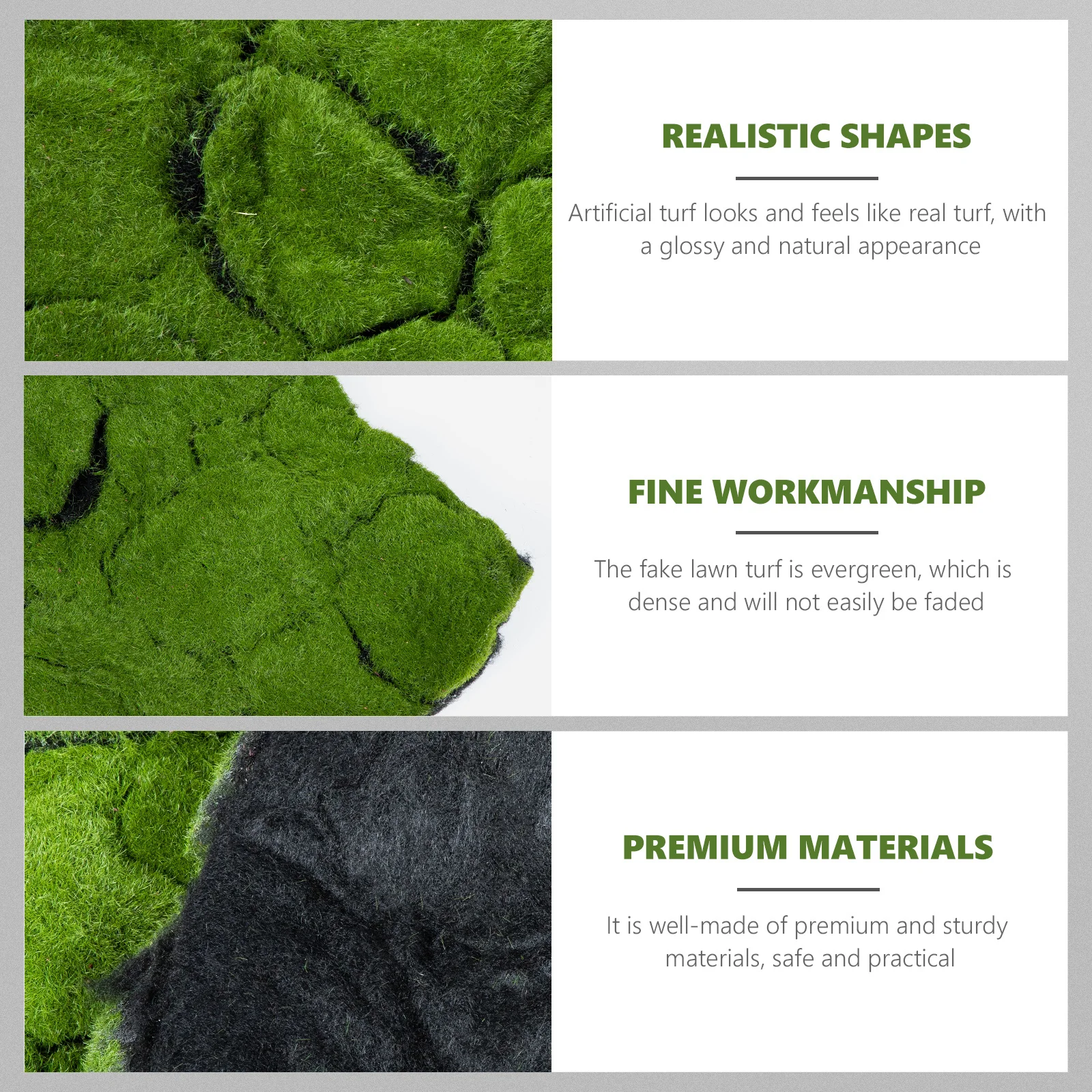 

Simulated Grass Mat Premium Sturdy Material Evergreen Fade Resistant Easy Installation Garden Landscape Wedding Decoration