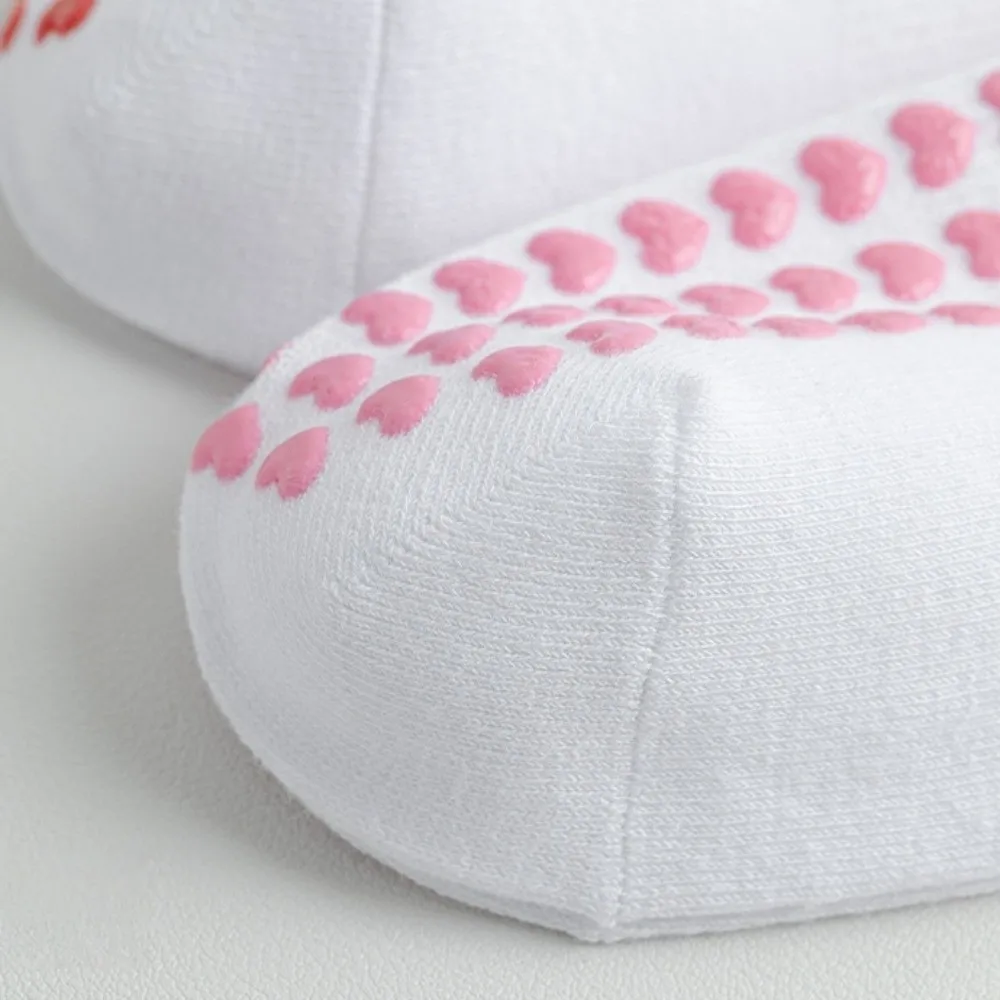 2 أزواج القلب سيليكون جورب وحيد النساء اليوغا الجوارب التطريز تنفس جوارب بيلاتيس القطن الحلو عدم الانزلاق الجوارب داخلي #4