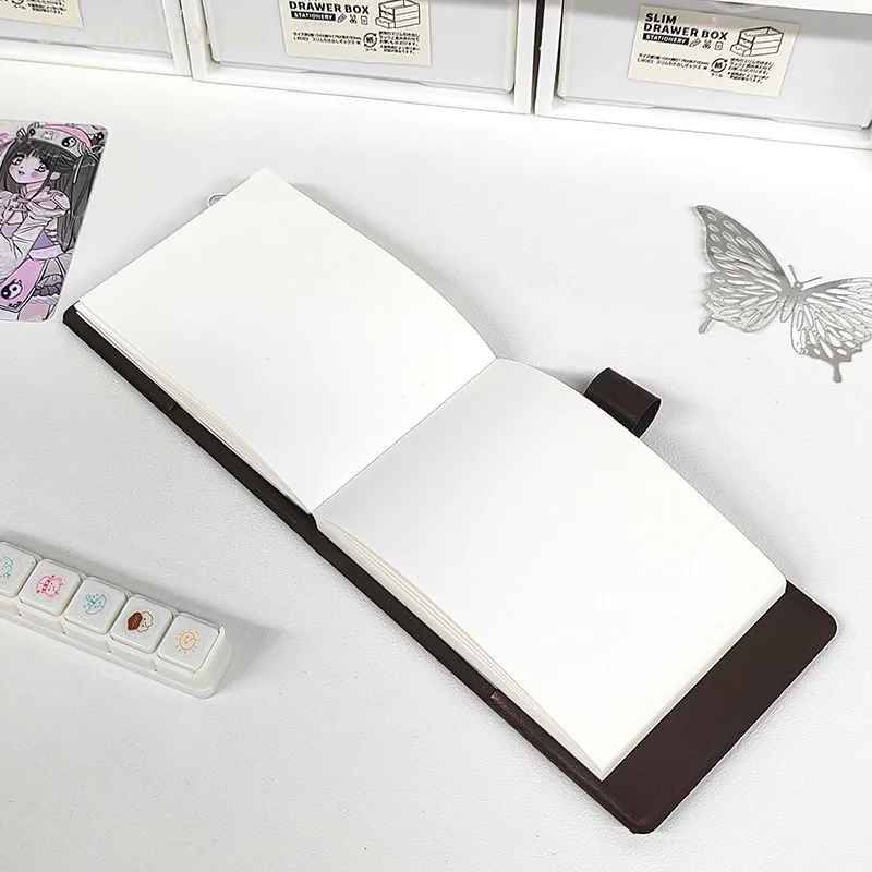 1PC A7 Mini Notebook Agenda Tasca Notebook Caffè Colore Planner Libro Tascabile Stile Giapponese Memo Diario Kawaii Cancelleria