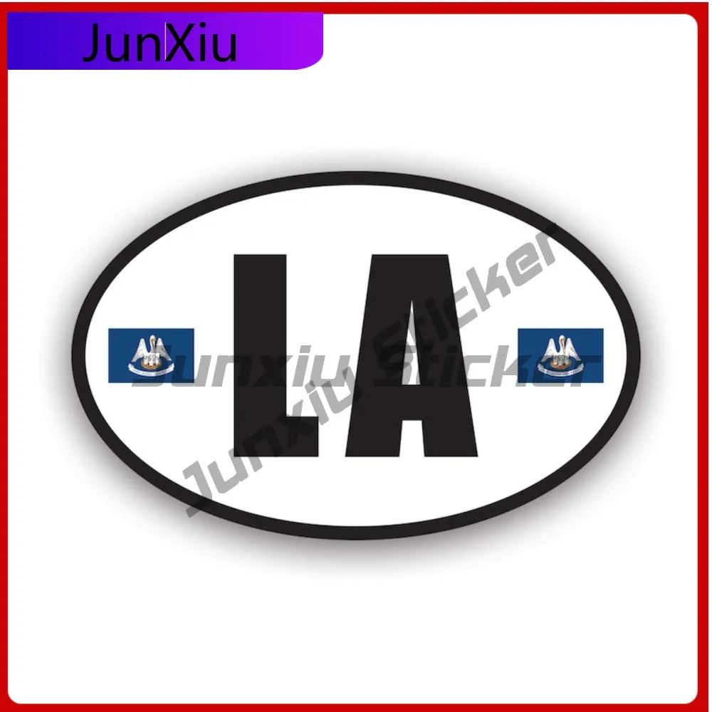 

Louisiana Flag Oval Sticker Waterproof Outdoor Cute Laptop Waterproof Vinyl Decal For Toilet Seat Decor Fun Fun Decor Fun Fun