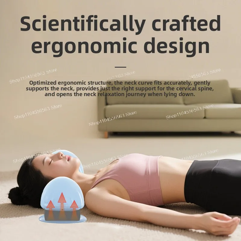 Neck Traction Pillow for Cervical Relief, Infrared Heating & Smart Massage, Posture Corrector for Shoulder & Spine Pain