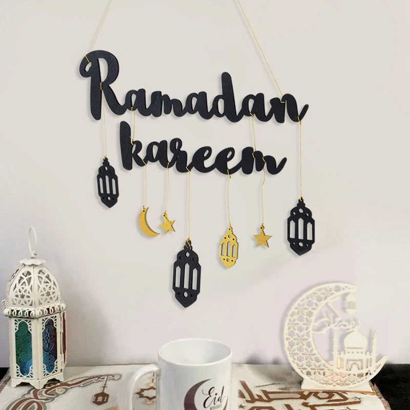 

Eid Mubarak Рамадан Kareem Декор Луна Звезда подвеска искусственное ремесло DIY мусульманское исламское украшение для вечеринки для дома