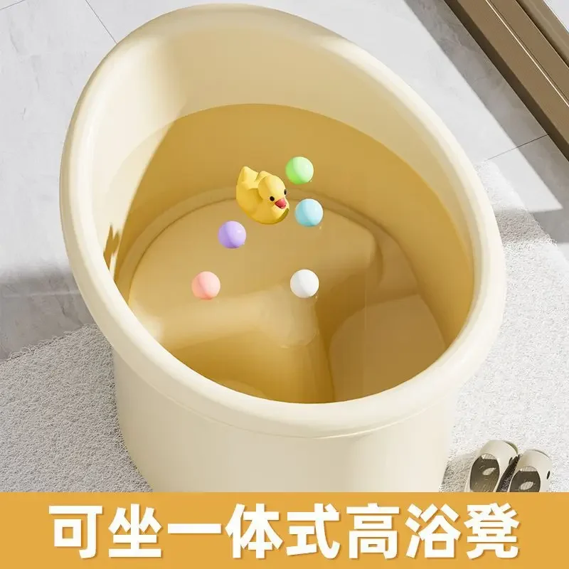 Bañera grande para bebés, Cubo de baño grueso para niños, puede sentarse en el hogar