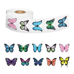 100-500pcs Cute Colorful Butterfly Stickers Handmade Stickers Party Gifts Decorative Labels Scrapbook Stationery Stickers