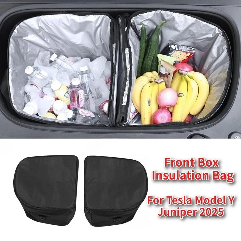 

Для Tesla Model Y Juniper 2025: Термосумка-органайзер для переднего багажника (фронткара) с ремнями для пикника на открытом воздухе, аксессуары