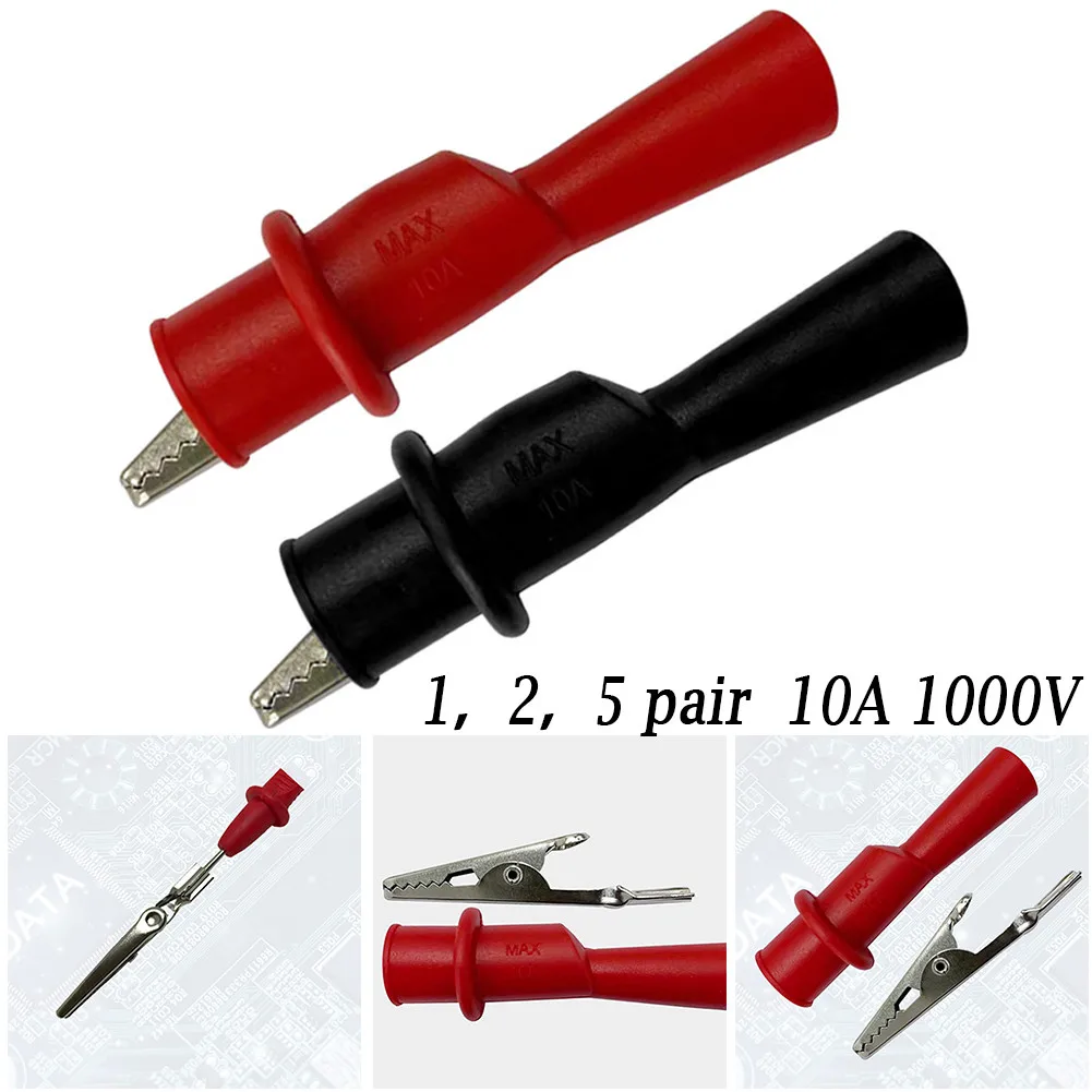Sleek Design For Alligator Clips Perfectly Crafted for Efficient Electrical Tests at a Current of Up to 10A and Voltage of 1000V