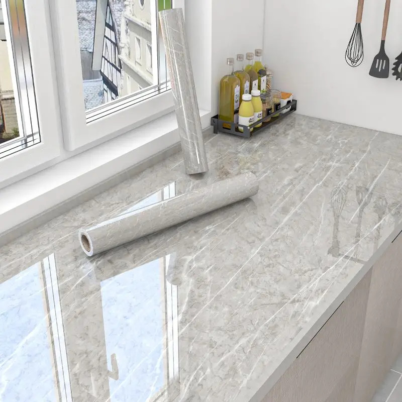 Modern Style Kitchen Wallpaper Oil Proof High-temperature Resistant Self-adhesive Waterproof Wallpaper Mould-Proof Sticker