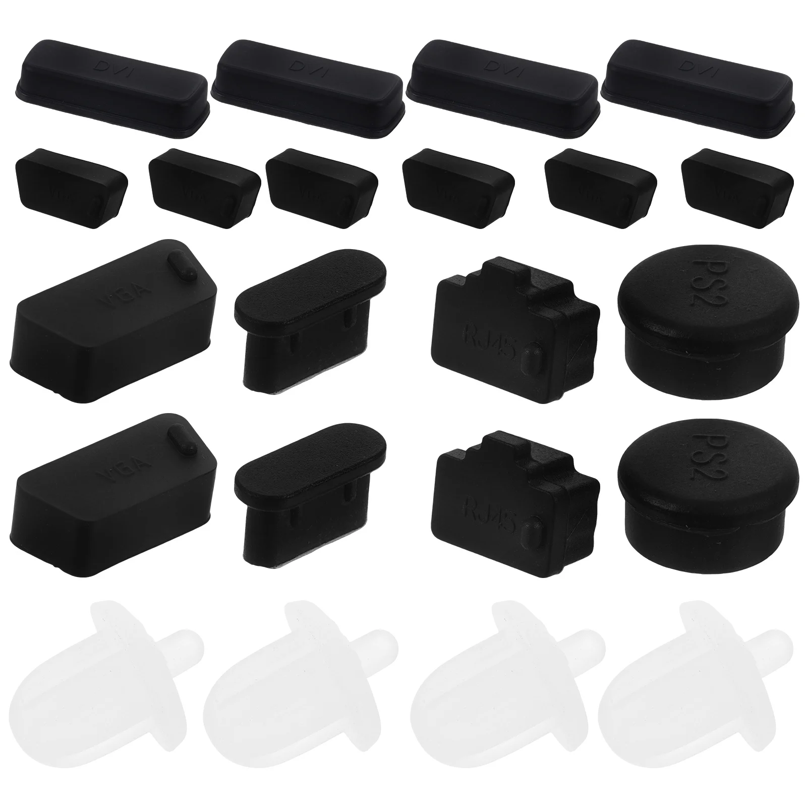 24 Pcs Motherboard Dust Plug Computer Anti Motherboards Port Stopper Interface Cover Protector Dust-proof