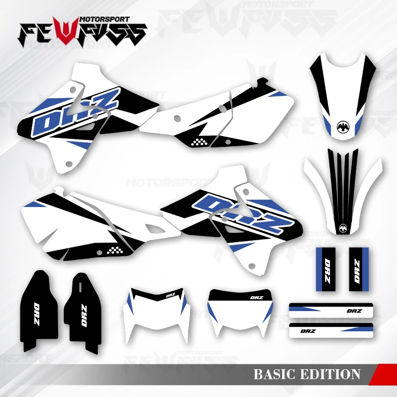 

Графические наклейки Fewfuss, наклейки для мотоцикла, фон на заказ для SUZUKI 1999 2000 2001 2002-2022 DRZ400-S-SM-E 400cc 010