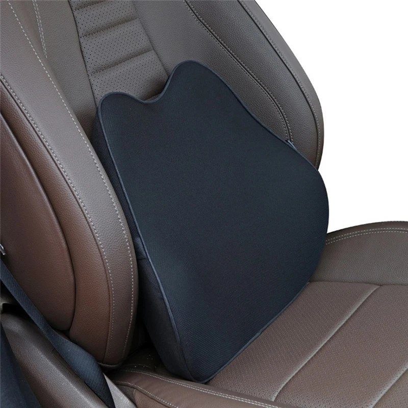 Car Waist Cushion Car Seat Lumbar Support Pillow Memory Cotton Breathable Back Support Pillow Relieve Fatigue Auto Interior