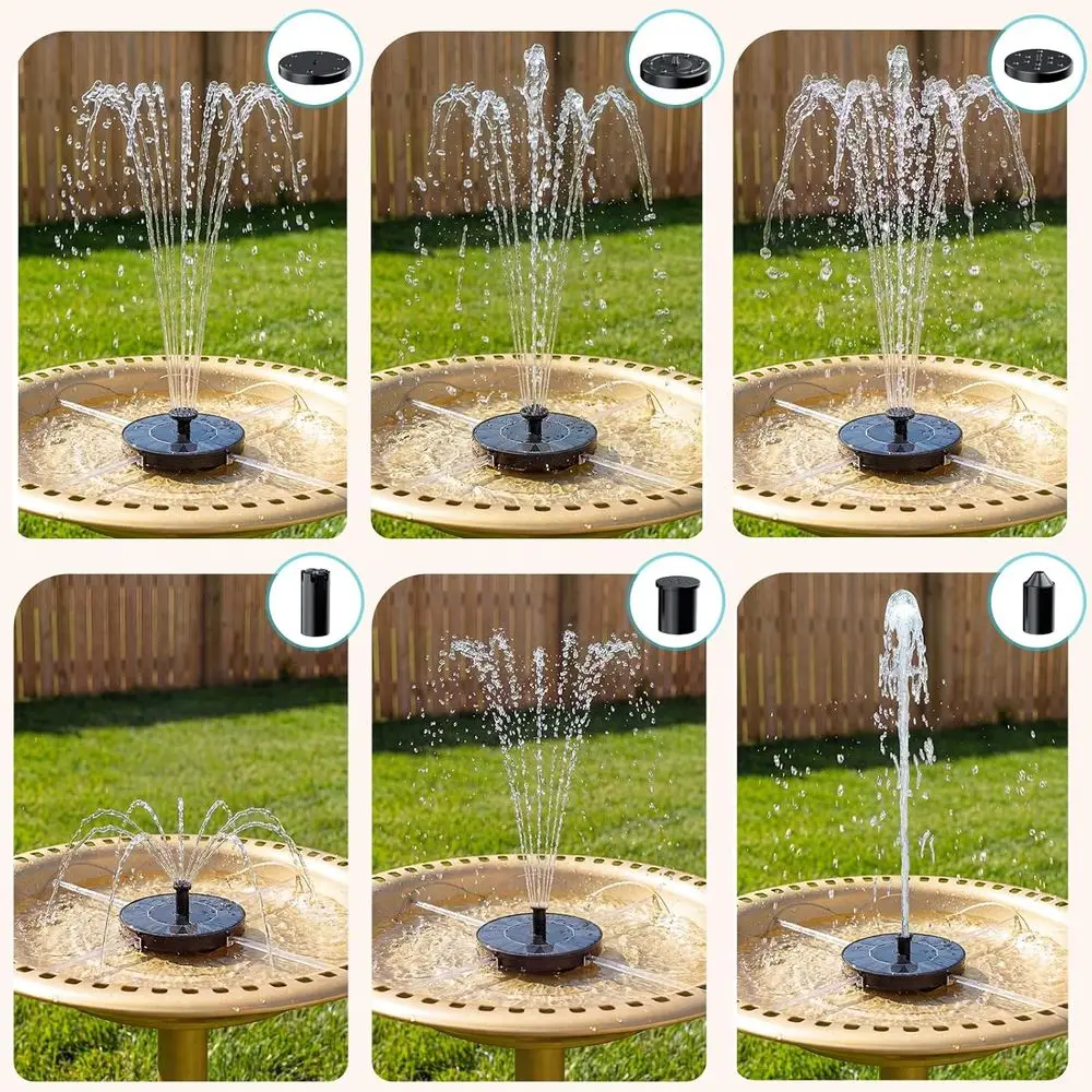 Mountain or Bird Bath, Upgrade Mini Mountain Pump, Free Standing Powered Water Pump for Garden, Outdoor, Fish Tank, Pond and Poo view 3