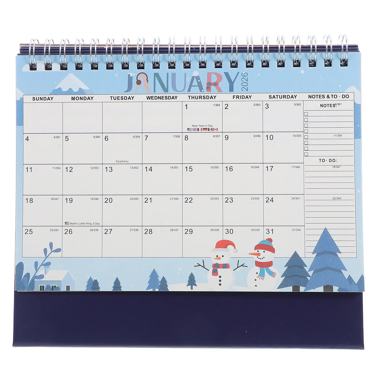 Mini Desk Calendar 2025-2026 Small Standing Flip Table Top Calendar For Office Home Daily Planner Patriotic Decor