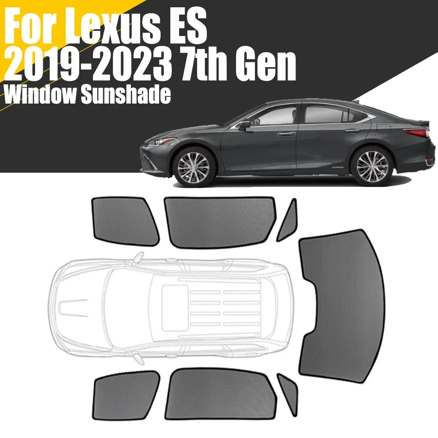 Custom Magnetic Car Window Sunshade For Lexus ES ES200 ES250 ES300h ES350 2019-2023 Curtain Mesh Front Windshield Frame Curtain